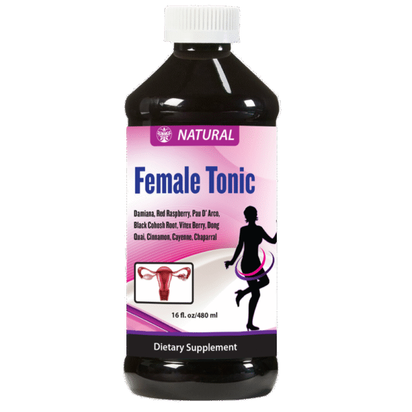Female Tonic with Red Raspberry, Pau' D' Arco and Black Cohosh Root (16oz)